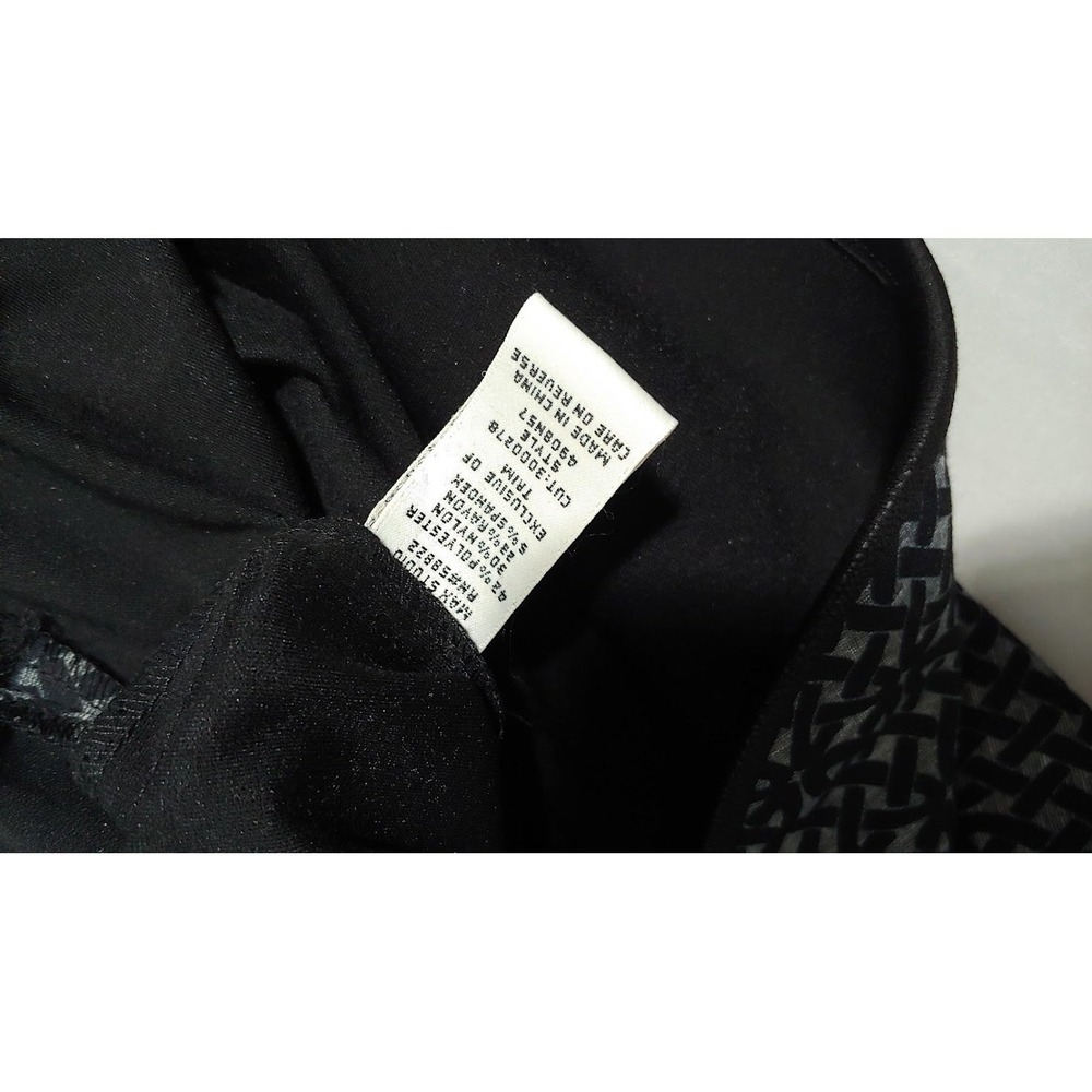 Max Studio Womens Geometric Size M  Print Keyhole Shift‎ Dress Blue Black NWT - Picture 8 of 11